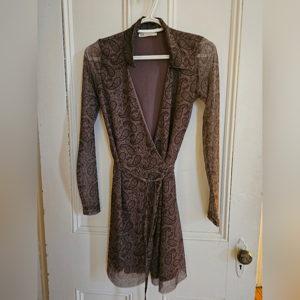Purple Paisley Tie Dress